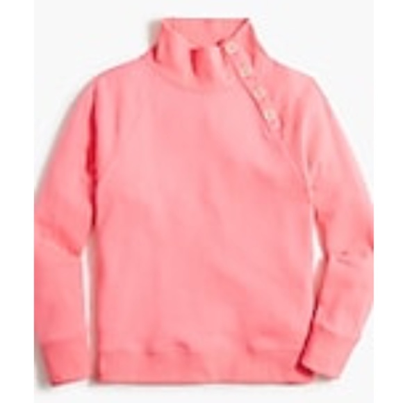 J. Crew Factory Tops - JCREW FACTORY Wide Button Collar Pull Over Sweatshirt